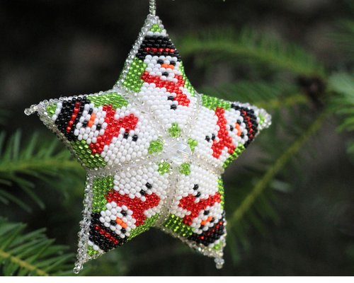 WHOLESALE Snowman Star - Green