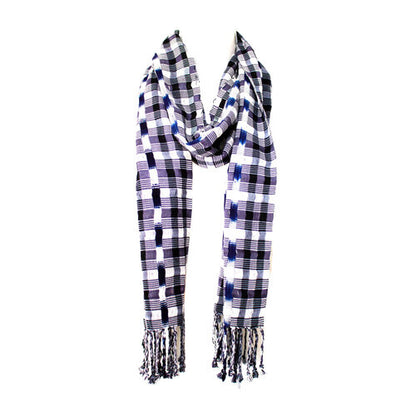 WHOLESALE Encanto Scarf- Navy Blue / White / Black