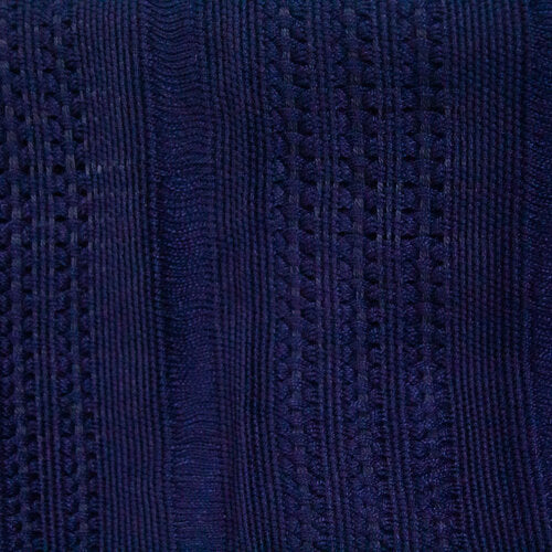 WHOLESALE Thin Scarf with Plaits Stripes - Navy Blue