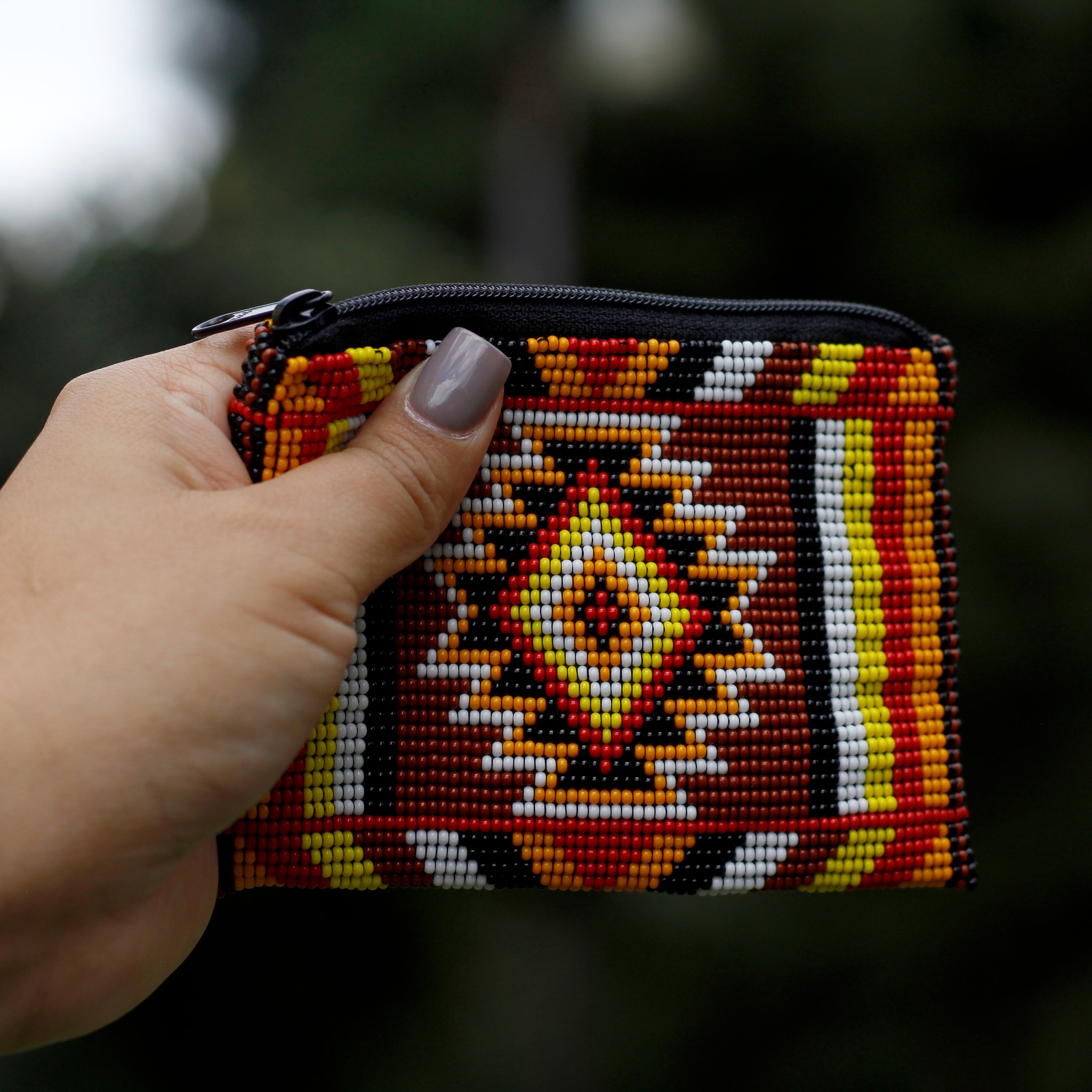 WHOLESALE Mayan Orange Star Beaded Coin Purse