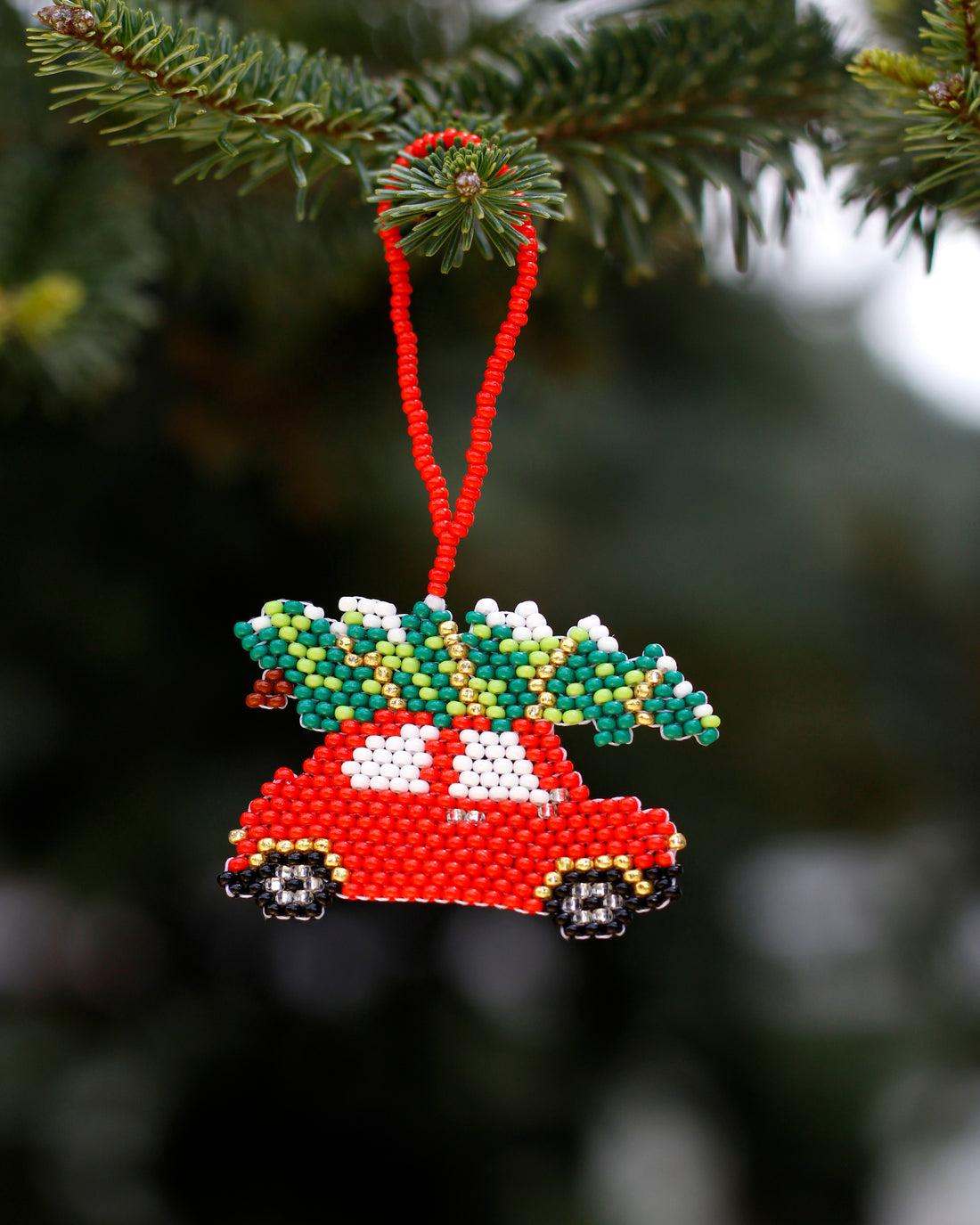 WHOLESALE Bring Home the Tree Beaded Flat Ornament