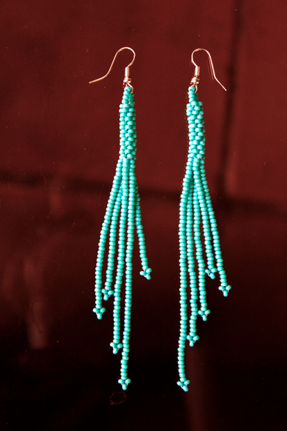 WHOLESALE Turquoise River Earrings - 925 Silver Hooks