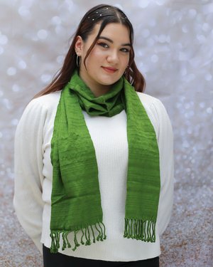 WHOLESALE Scarf with Stripes - Olive