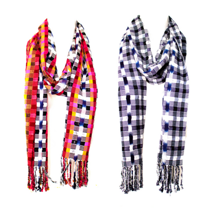 WHOLESALE Encanto Scarf- Navy Blue / White / Black