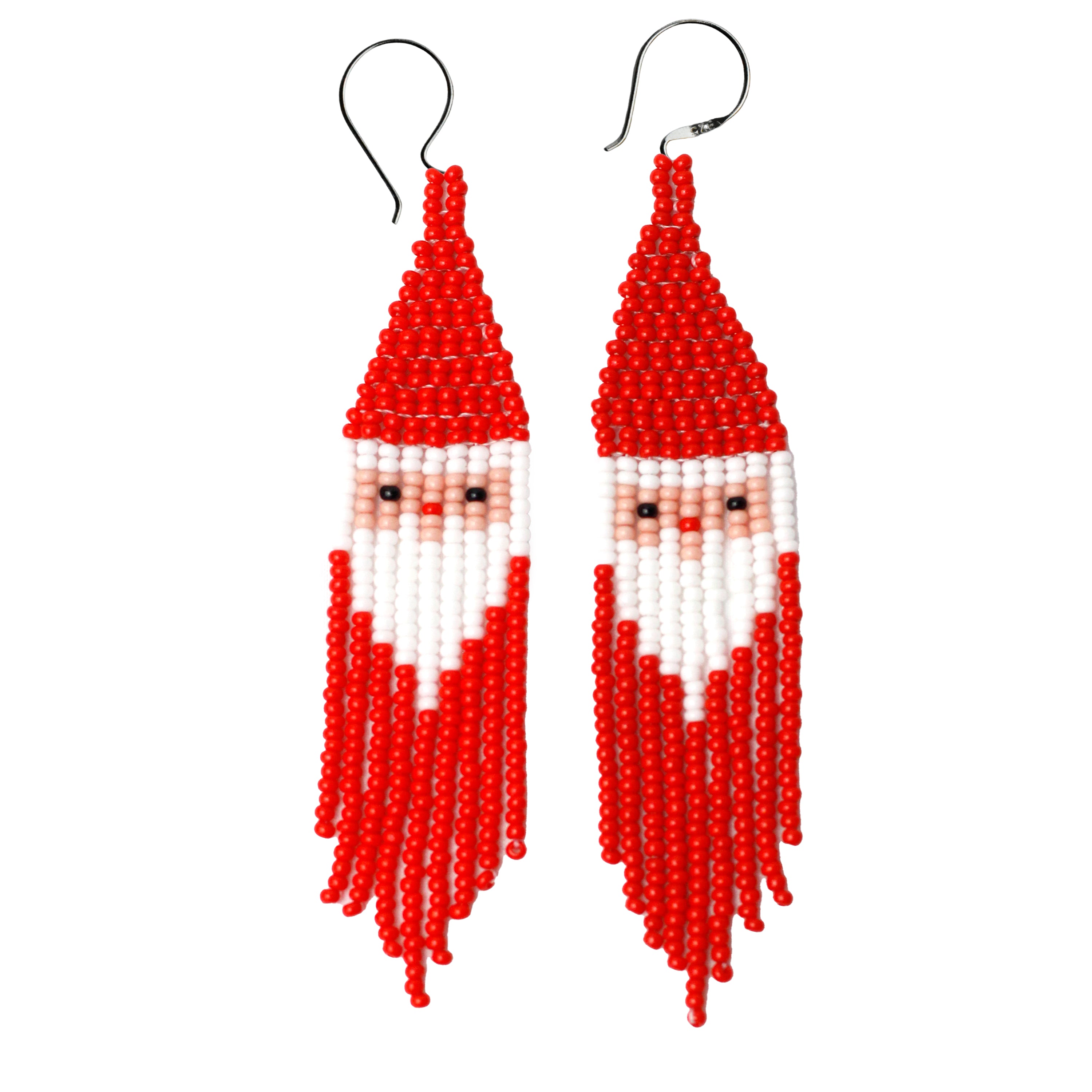 WHOLESALE Petite Santa Fringe Earrings - 925 Silver Hooks