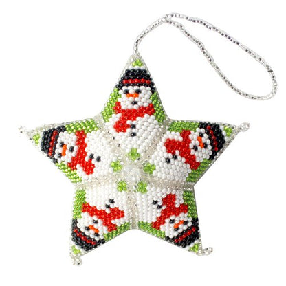 WHOLESALE Snowman Star - Green