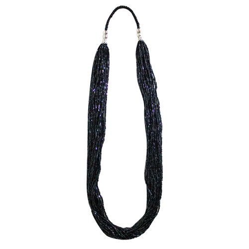 WHOLESALE Tesoro Thin Statement Necklaces - Midnight Black